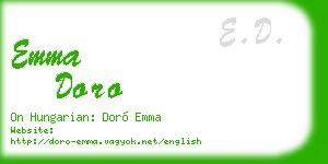 emma doro business card